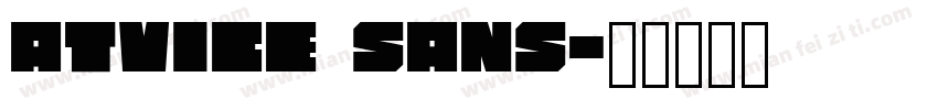 Atvice Sans字体转换